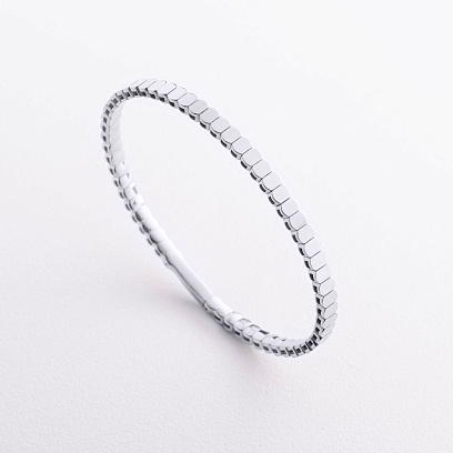 Жорсткий браслет "Kylie" у білому золоті б05826