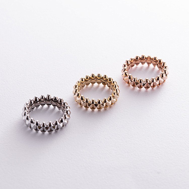 Каблучка "Тереза" в білому золоті к06545 - 11 Каблучка "Тереза" в білому золоті к06545 від ювелірного магазину Онікс - 11