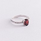 Серебряное кольцо с пиропом и фианитами 1339/1р-GARN от ювелирного магазина Оникс - 3
