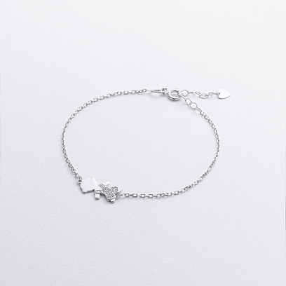 Золотой браслет "Мальчик" (фианиты) б02550