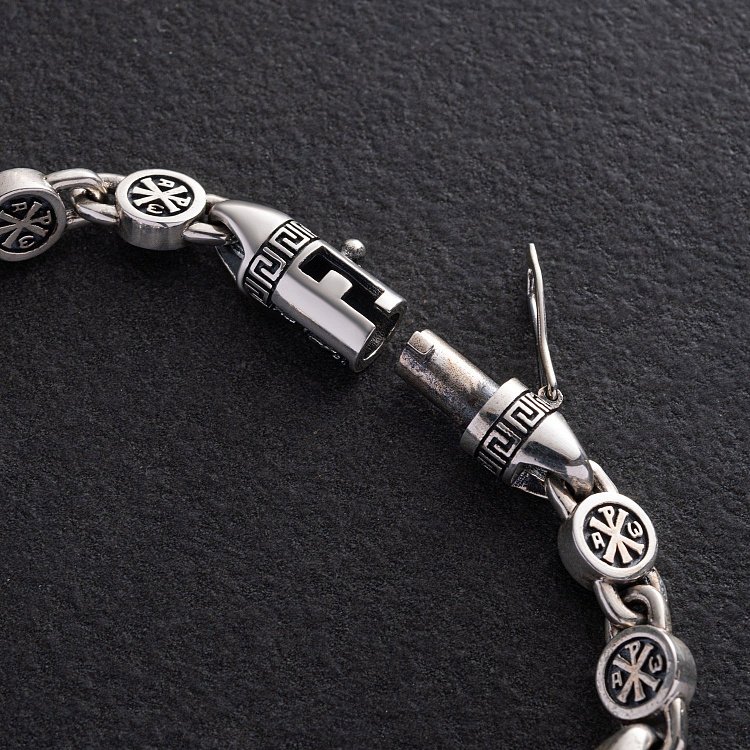 Мужской серебряный браслет с эбеновым деревом 1501 от ювелирного магазина Оникс - 4