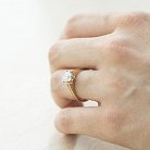 Помолвочное золотое кольцо (фианиты) к04685 от ювелирного магазина Оникс - 3