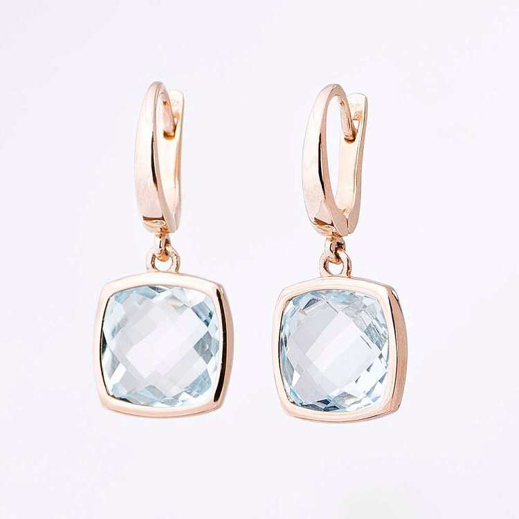 Золоті сережки з топазом т14048686 від ювелірного магазину Онікс