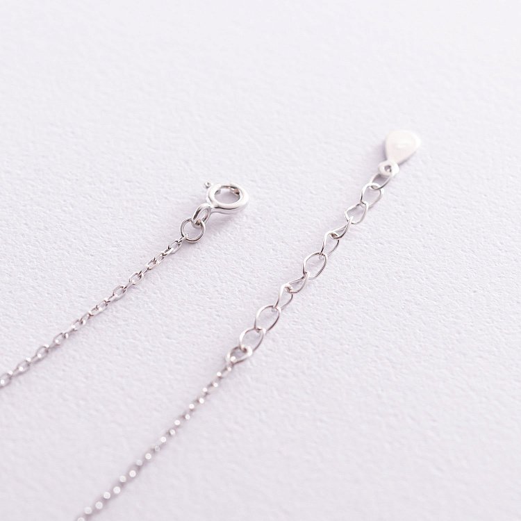 Серебряное колье "Сердце" 18393 - 6 Серебряное колье "Сердце" 18393 от ювелирного магазина Оникс - 6