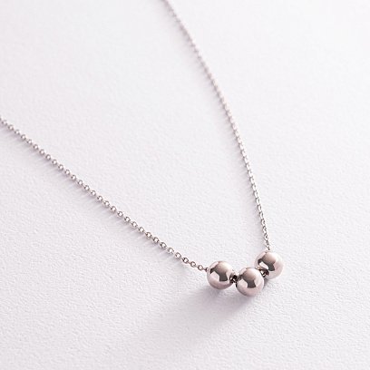 Срібне кольє "Кульки" 1097 №5