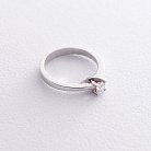 Помолвочное кольцо в белом золоте (бриллиант) кб03037b от ювелирного магазина Оникс