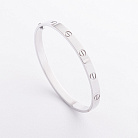 Жорсткий браслет "Love" (біле золото) б05808 от ювелирного магазина Оникс