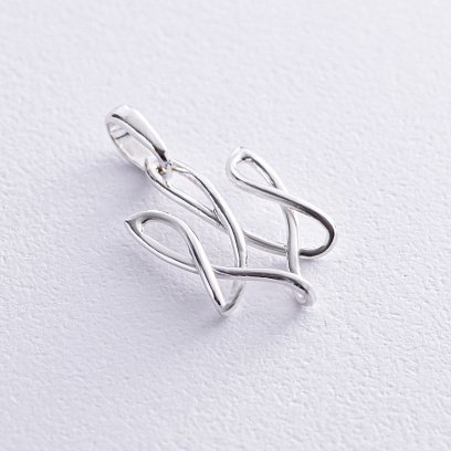 Срібний кулон "Герб України - Тризуб" 133132 №4