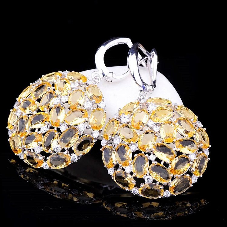 Круглі сережки зі срібла з фіанітами 121523 від ювелірного магазину Онікс - 3