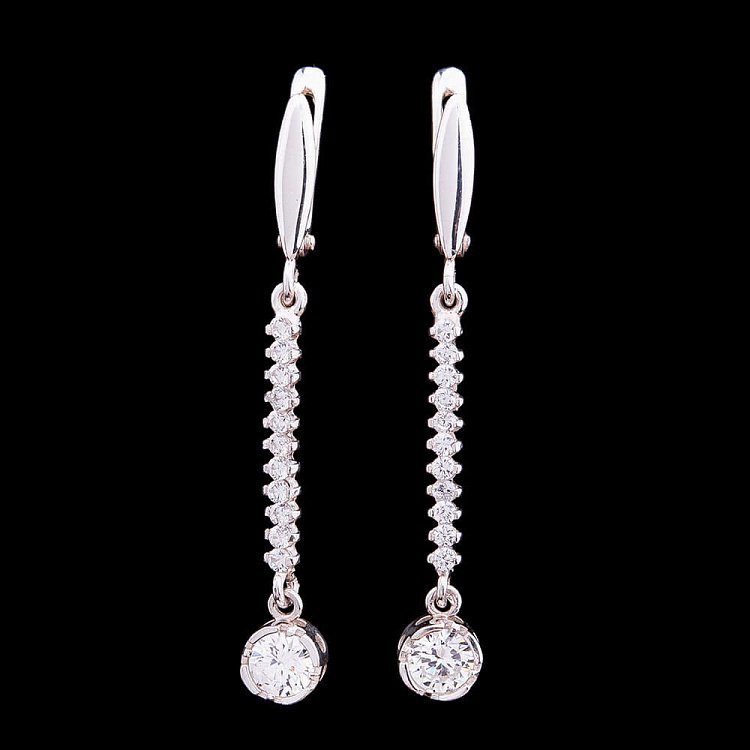 Сережки (фіаніти) 121042 від ювелірного магазину Онікс - 2