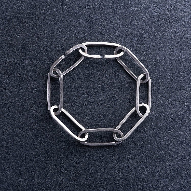 Серебряный браслет "Цепочка" (матовый) 141650 от ювелирного магазина Оникс