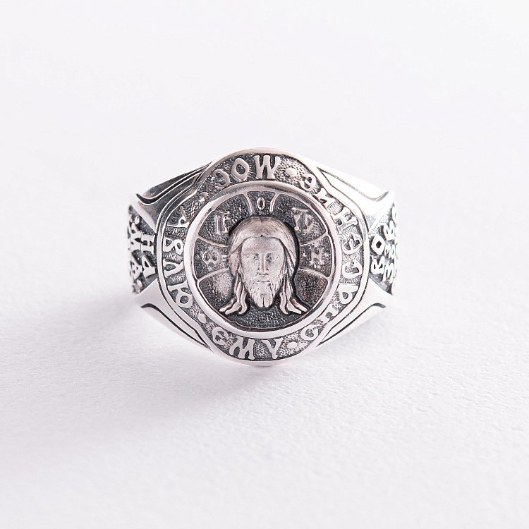 Серебряная мужская печатка (чернение) 112130 от ювелирного магазина Оникс - 4