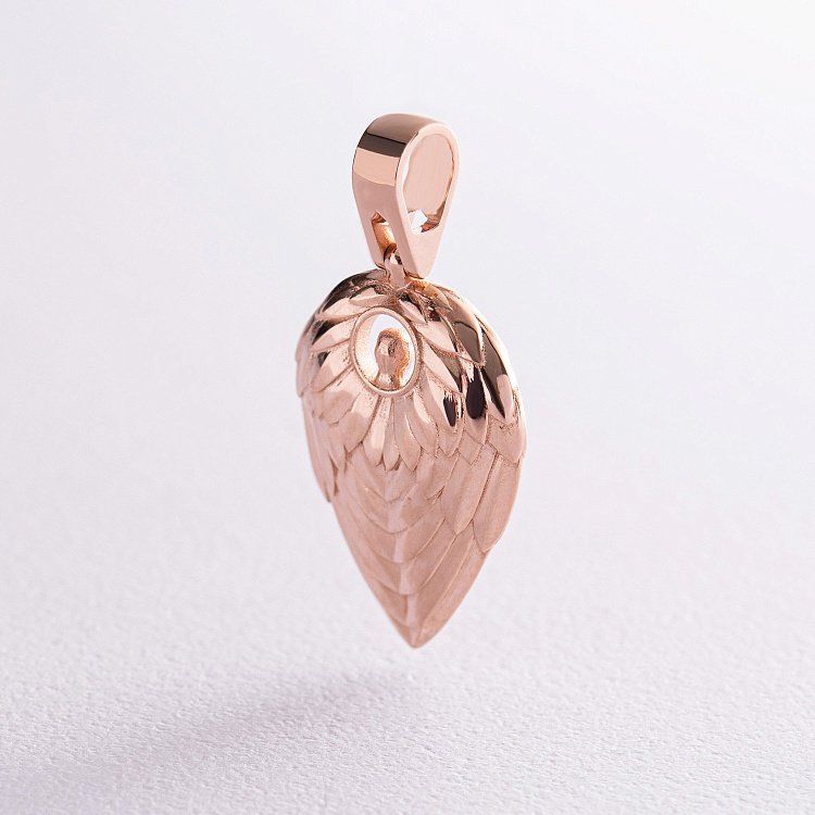 Кулон "Ангел Хранитель" в красном золоте 132702400 от ювелирного магазина Оникс - 3