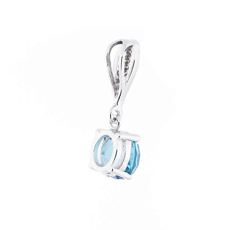 Срібна підвіска (фіаніт) 132521 від ювелірного магазину Онікс - 1
