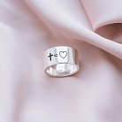 Серебряное кольцо с гравировкой "Моя вера - моя любовь!" 112143вер от ювелирного магазина Оникс - 3