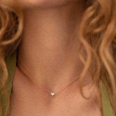 Колье "Сердечко" в красном золоте кол01773 №5