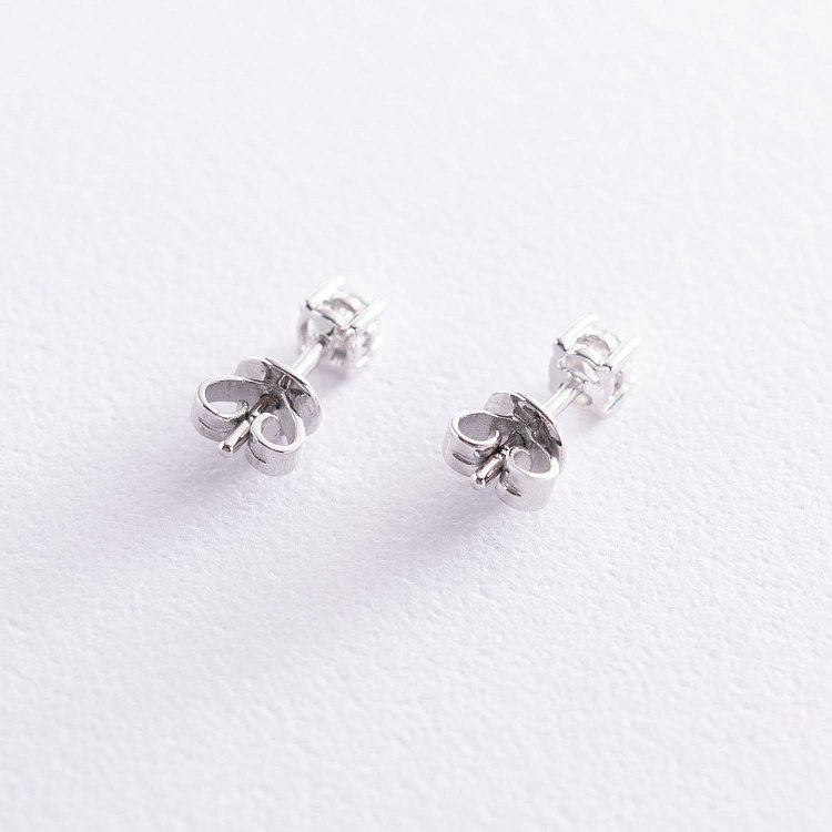 Золотые серьги-пусеты (бриллиант) сб0343di от ювелирного магазина Оникс - 2