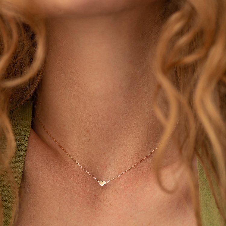 Колье "Сердечко" в красном золоте кол01773 от ювелирного магазина Оникс - 8