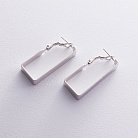 Срібні сережки Прямокутники 122501 от ювелирного магазина Оникс - 2