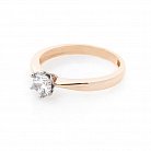 Золотое помолвочное кольцо с фианитом к05587 от ювелирного магазина Оникс - 1