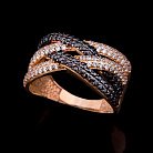 Золотое кольцо с фианитами к03452 от ювелирного магазина Оникс - 2