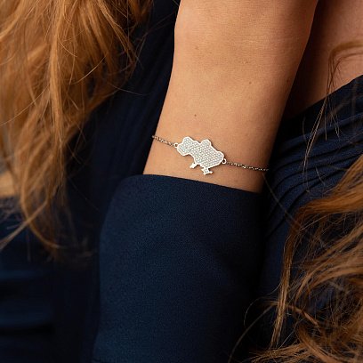 Золотой браслет "Украина" с бриллиантами 528341121 №4