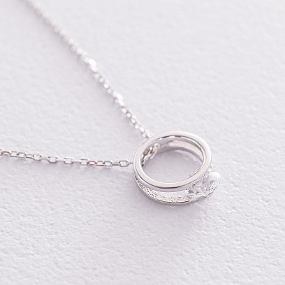 Кольє "Амелія" в білому золоті (фіаніт) кол01903 №3