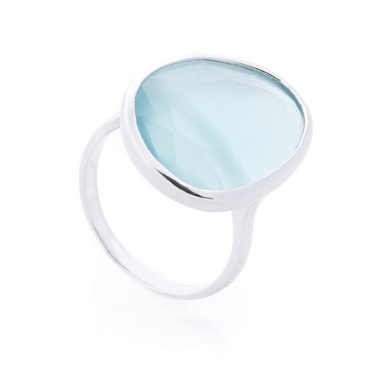 Срібний перстень "Бриз" (ім.улексит) 112098 від ювелірного магазину Онікс - 2