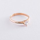 Золотое помолвочное кольцо (цирконий Swarovski) к06223 от ювелирного магазина Оникс - 2