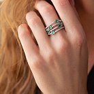 Золотое кольцо с бриллиантами и изумрудами 762пр от ювелирного магазина Оникс - 4