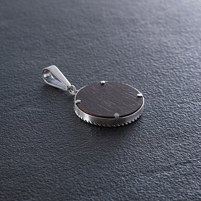 Срібний кулон – оберіг "Весільник" з ебеновим деревом 085 №4