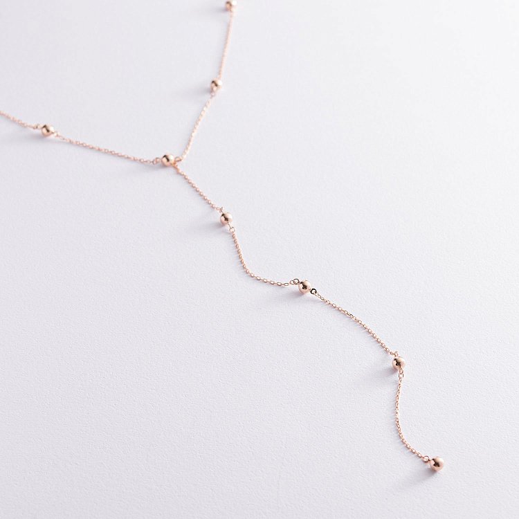 Кольє "Кульки" в червоному золоті кол01953 від ювелірного магазину Онікс - 2