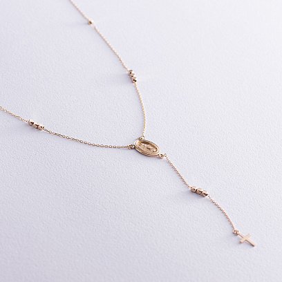 Колье "Розарий" в желтом золоте кол02211