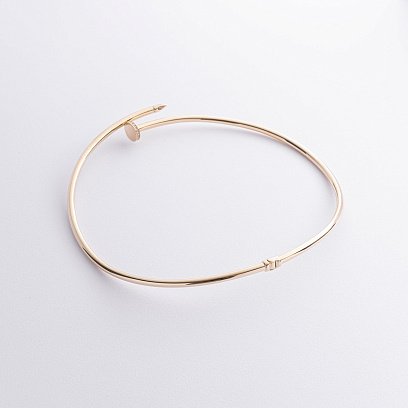 Кольє "Цвях" у жовтому золоті (фіаніти) кол02529 №5