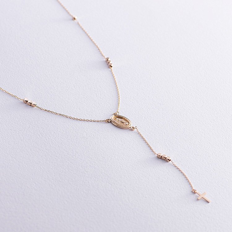 Колье "Розарий" в желтом золоте кол02211 от ювелирного магазина Оникс