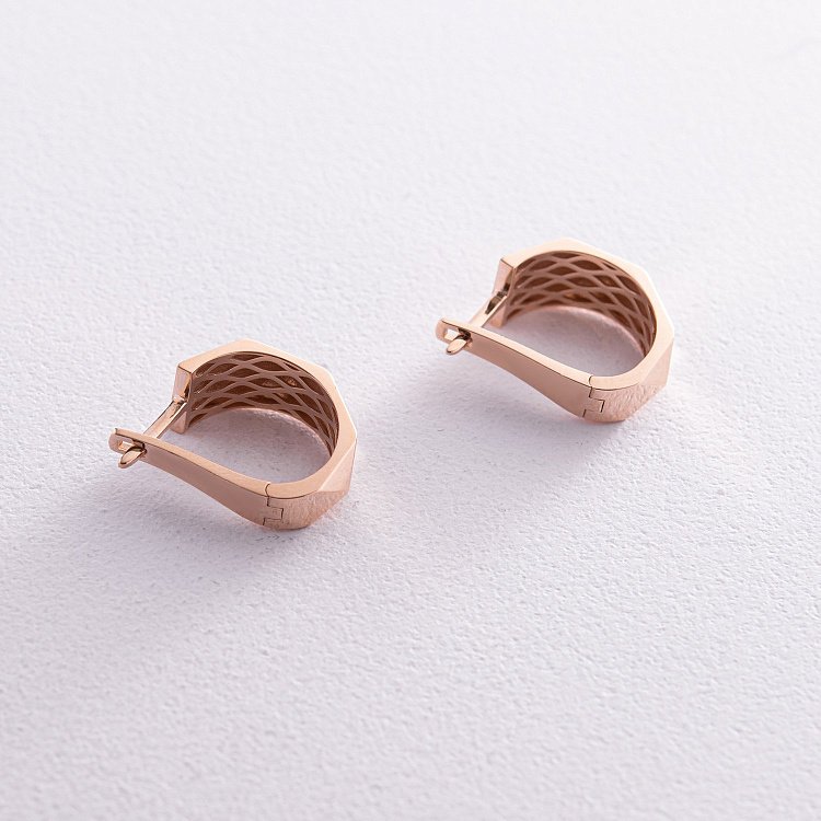 Сережки "Досконалість" у червоному золоті с08136 від ювелірного магазину Онікс - 2