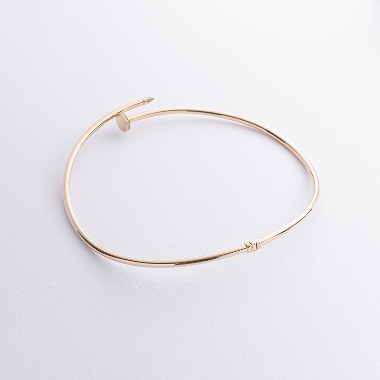 Кольє "Цвях" у жовтому золоті (фіаніти) кол02529 від ювелірного магазину Онікс - 4