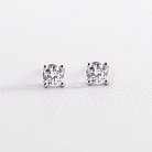 Золоті сережки - пусети з діамантами сб0384z от ювелирного магазина Оникс - 2