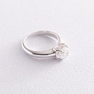 Серебряное кольцо с фианитом 111896 от ювелирного магазина Оникс