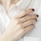 Золотое помолвочное кольцо с фианитом к06104 от ювелирного магазина Оникс - 4
