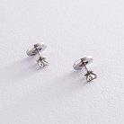 Срібні сережки-пусети "Кружечки" (емаль) 122932 от ювелирного магазина Оникс - 3