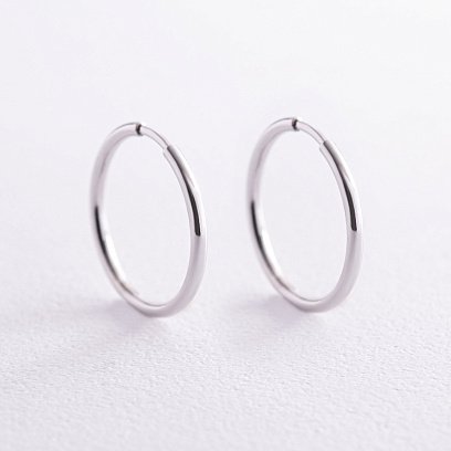 Серьги - кольца в серебре 123244