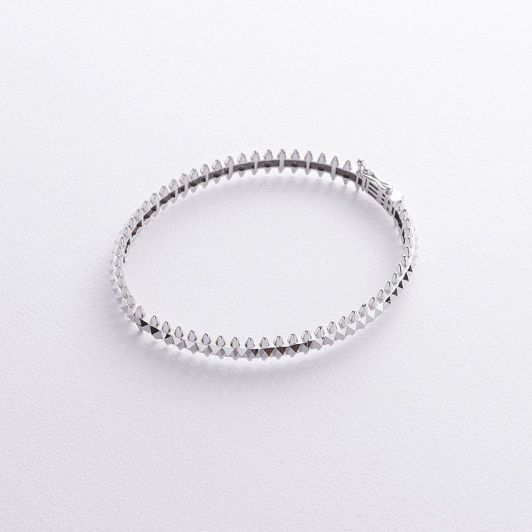 Жорсткий браслет у білому золоті б05328 від ювелірного магазину Онікс - 2