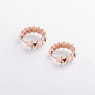 Серьги - кольца в красном золоте с09601 от ювелирного магазина Оникс - 1