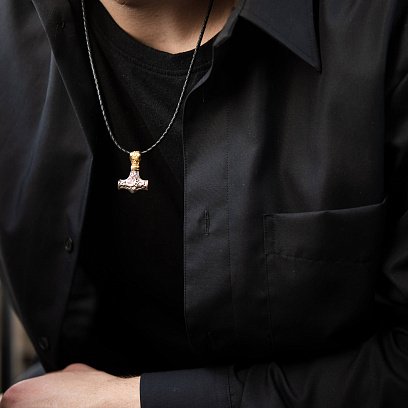 Срібна підвіска "Молот Тора" 132888 №6