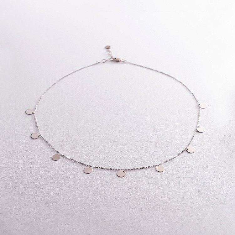 Серебряное колье "Монетки" 18742 от ювелирного магазина Оникс