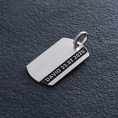 Серебряный жетон для индивидуальной гравировки (маленький) 133349-ГР