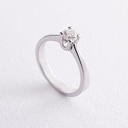 Заручальна золота каблучка з діамантом 220131121