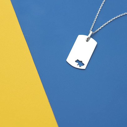 Серебряный маленький жетон "Моя Украина" 133349-Укр №2