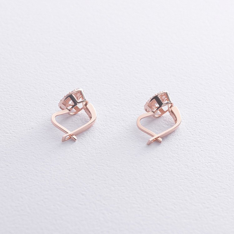 Дитячі золоті сережки з фіанітами с09243 від ювелірного магазину Онікс - 2